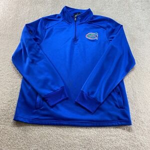 Gen2 Florida Gators Pullover Mens Large Blue Quarter Zip Performance Jacket